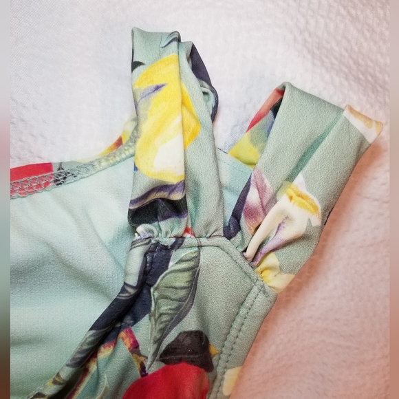 NWT MEDIUM COVERAGE HIPSTER SPLIT SIDES BIKINI BOTTOM FLORAL HAWAII. cute - Picture 2 of 4